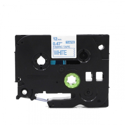 Nastro compatibile con Brother TZe-FA3, 12mm x 3m, testo blu / sfondo bianco, per stirare