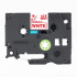 Nastro compatibile con Brother TZ-FX242 / TZe-FX242, 18mm x 8m, flexi, testo rossa / nastro bianco