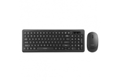 Marvo DCM004WE BK, tastiera s bezdrátovou mouseí, US, ufficio, senza fili tipo nero