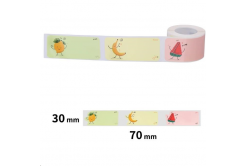 Niimbot A2A78838401, 30x70mm, 110pz, Frutta, colorato etichette autoadesive