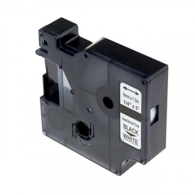 Nastro compatibile con Dymo 18051, S0718260 6mm x 1, 5m testo nera / sfondo bianco