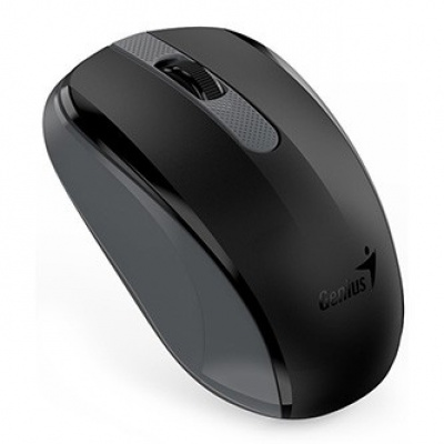 Genius Mouse NX-8008S 31030028400, 1200DPI, 2.4 [GHz], ottica, 3sp\., senza fili USB, nero-grigio, 1 pz AA