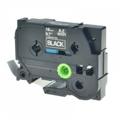 Nastro compatibile con Brother TZ-345 / TZe-345, 18mm x 8m, testo bianco / sfondo nera