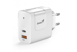 Genius Adattatore di rete 65W, 2 porte, USB-C, USB-A, PD-65AC