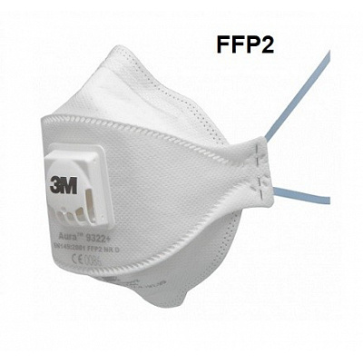 3M 9322+ Aura™ Semimaschera filtrante con valvola di espirazione (FFP2)