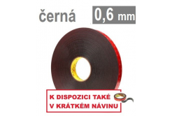 3M VHB™ 5925-F, tl. 0,6 mm; černá oboustranně silně lepicí akrylová páska 25 mm x 33 m