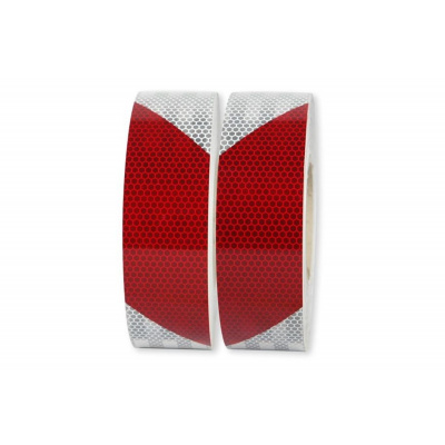 3M 823i Nastro riflettente rosso e bianco, destra, larghezza 50 mm