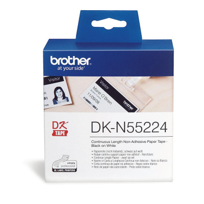 Brother DK-N55224, 54mm x 30,48m, bianco non adesiva rotolo di carta