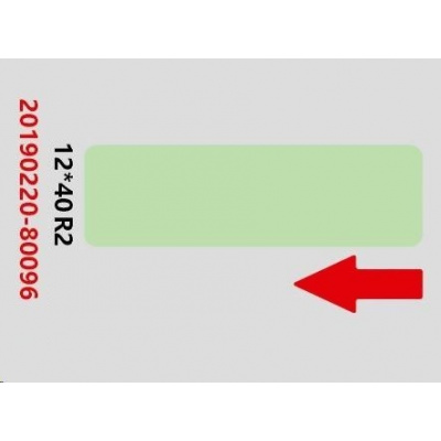 Niimbot A2A68301701, 12x40mm, 160pz, verde etichette autoadesive