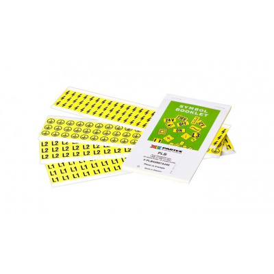 Partex PLB025025H40.LIT etichette 25x25 mm, villámlás egy háromszögben, giallo, 10x12pz