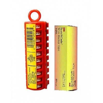 3M STD Dispenser con dieci nastri per la marcatura dei cavi con cifre 0–9 + ricarica di ricambio (in blister)