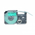Nastro compatibile con Casio XR-12GN1, 12mm x 8m testo nera / sfondo verde