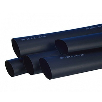3M MDT-A Tubo termorestringente con adesivo, nero 12 mm/3 mm, lunghezza 1 m, nero
