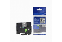 Nastro compatibile con Brother TZ-S131/TZe-S131 12mm x 8m extr.adh. testo nera/trasparente base
