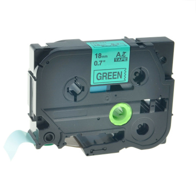 Brother TZe-V741, 18mm x 5,5m, testo nera / sfondo verde, vinile, nastro compatibile