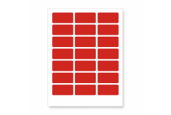 Etichette autoadesive 63,5 x 29,6 mm, 27 etichette, A4, 20 fogli, rosso