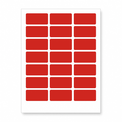 Etichette autoadesive 63,5 x 29,6 mm, 27 etichette, A4, 20 fogli, rosso