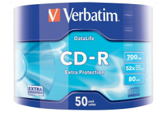 VERBATIM CD-R (confezione da 50)Wrap/Protezione extra/52x/700MB