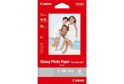 Canon Glossy Photo Paper, carta fotografica, lucido, GP-501, bianco, 10x15cm, 4x6", 200 g/m2, 50 pz 0775B081, getto d'inchiostro