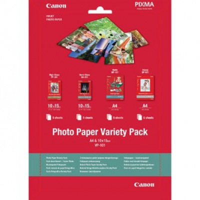Canon Photo Paper Variety Pack VP-101 0775B079, 20pz, bianco, carta fotografica