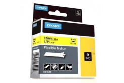 Dymo Rhino 18490, S0718080, 12mm x 3,5m testo nera / sfondo giallo, nastro originale