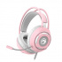 Marvo HG8936, cuffie con microfono, controllo del volume, rosa, illuminate, jack da 3,5 mm + USB