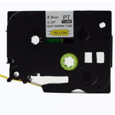 Nastro compatibile con Brother HSe-621 8,8mm x 1,5m, testo nera / sfondo giallo