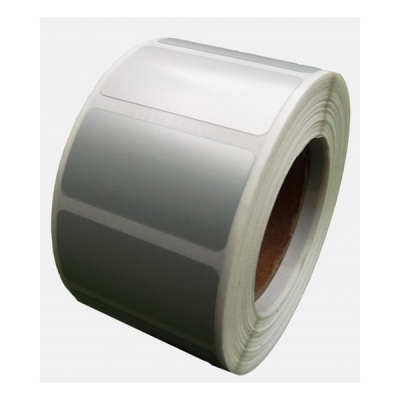 Autoadesive PP (polipropilene) etichette, 50x30mm, 1000pz per TTR, argento, rotolo