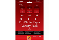 Canon Photo Paper Pro Variety Pack PVP-201, carta fotografica, bianco, A4, 15 pz 6211B021, getto d'inchiostro,5x opaco PM-101, 5x lucido PT-101, 5