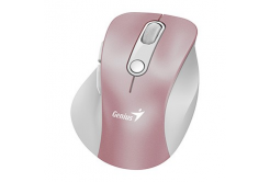 Mouse senza fili, Genius Ergo 9000S Pro 31030039403, rosa, ottica, 2400DPI