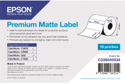 Epson C33S045534 Premium Matte, per ColorWorks, 76x51mm, 650pz, bianco etichette autoadesive