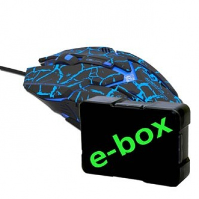 E-blue Mouse Auroza Gaming EMS639BKCA-IU, 4000DPI, ottica, 6sp\., wired USB, nero, gaming, e-box