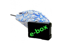 E-blue Mouse Auroza Gaming EMS639WHCA-IU, 4000DPI, ottica, 6sp\., wired USB, bianco, gaming, e-box