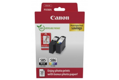 Canon PG-585/CL-586 6205C004 colore/nero (color/black) multipack di cartucce originali +  carta fotografica GP-501