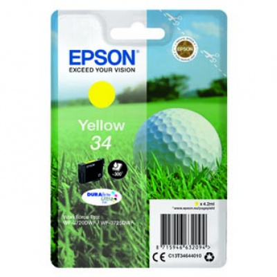 Epson T34644010, T346440 giallo (yellow) cartuccia originale