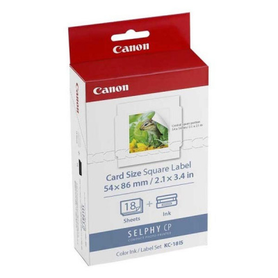 Canon KC-18IS 7429B001, 50x50mm, 18pz bianco etichette