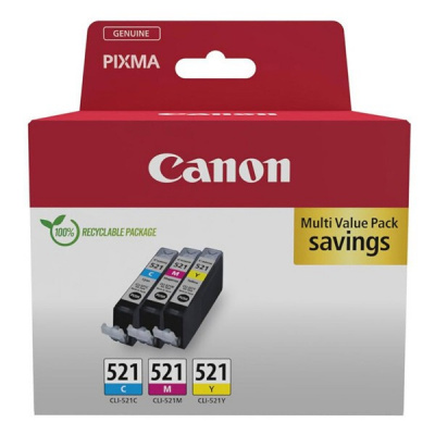 Canon CLI-521 2934B015 colore (color) multipack di cartucce originali