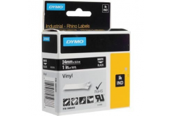 Dymo Rhino 1805432, 24mm x 5,5m, testo bianco/sfondo nera, nastro originale