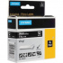 Dymo Rhino 1805432, 24mm x 5,5m, testo bianco/sfondo nera, nastro originale