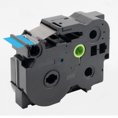 Nastro compatibile con Brother TZ-FX561 / TZe-FX561, 36mm x 8m, flexi, testo nera / nastro blu