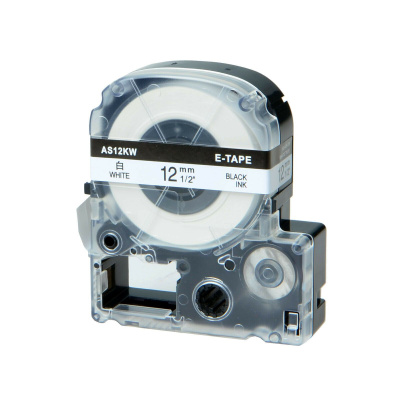 Epson LK-4TBN, ST12KW, C53S654408, 12mm x 9m, testo nera / sfondo trasparente, nastro compatibile