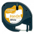 Dymo LetraTag 18770, S0718850, 12mm x 2m testo nera / sfondo bianco nastro per stirare originale