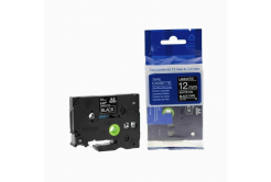 Nastro compatibile con Brother TZ-335 / TZe-335, 12mm x 8m, testo bianco / sfondo nera