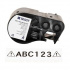Brady M4C-500-595-CL-WT / 170822, 12.70 mm x 6.10 m, Vinile, testo bianco / sfondo trasparente