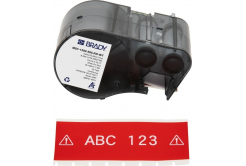 Brady M5C-1500-595-RD-WT / 170943, 38.10 mm x 7.62 m, Vinile, testo bianco / sfondo rossa