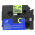 Nastro compatibile con Brother TZ-D61/TZe-D61, segnale 36mm x 8m, testo nera/sfondo verde