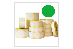 Etichette autoadesive rotondo 35 mm, 1000 pz verde carta per TTR, rotolo