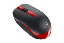 Genius Mouse NX-7007 31030026404, 1200DPI, 2.4 [GHz], ottica, 3sp\., senza fili USB, nero-rosso, AA
