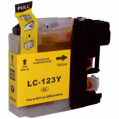 Cartuccia compatibile con Brother LC-123 giallo (yellow)