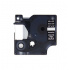 Nastro compatibile con Dymo 1805435, 12mm x 5, 5m testo bianco / sfondo nera, vinile